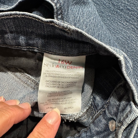 Style & Co.  Dark Blue Relaxed Jeans - Picture 4 of 6